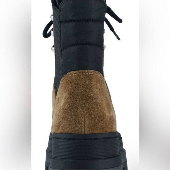 BNIB Marc Fisher Brown Suede Platform Lace Up Boots Sz 10 - Picture 7 of 10